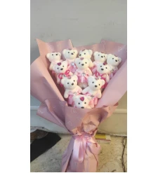 Yeni Bebek Pembe Ayıcık Buket 2