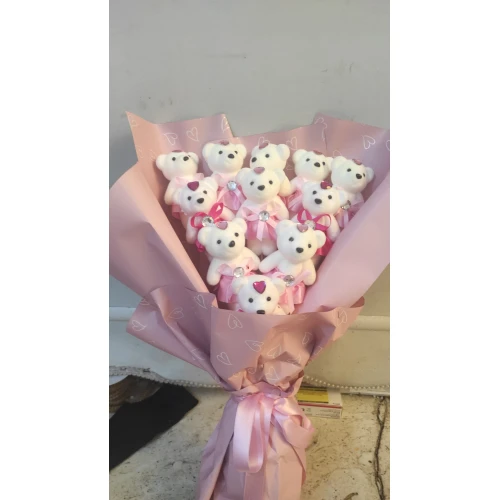 Yeni Bebek Pembe Ayıcık Buket 2
