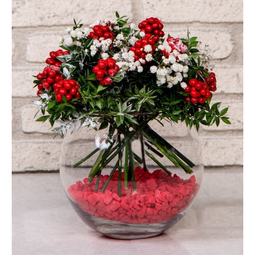 Akvaryum Vazoda Kokina Çiçeği