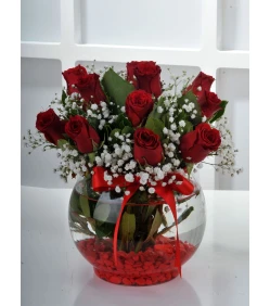 Liebeskugel – 11 rote Rosen