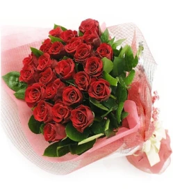 Strauß mit 25 roten Rosen