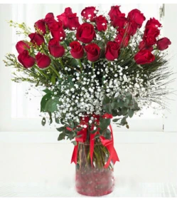 Strauß mit 50 roten Rosen